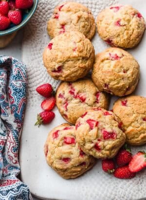 Strawberry Shortcake Cookies on a platter.